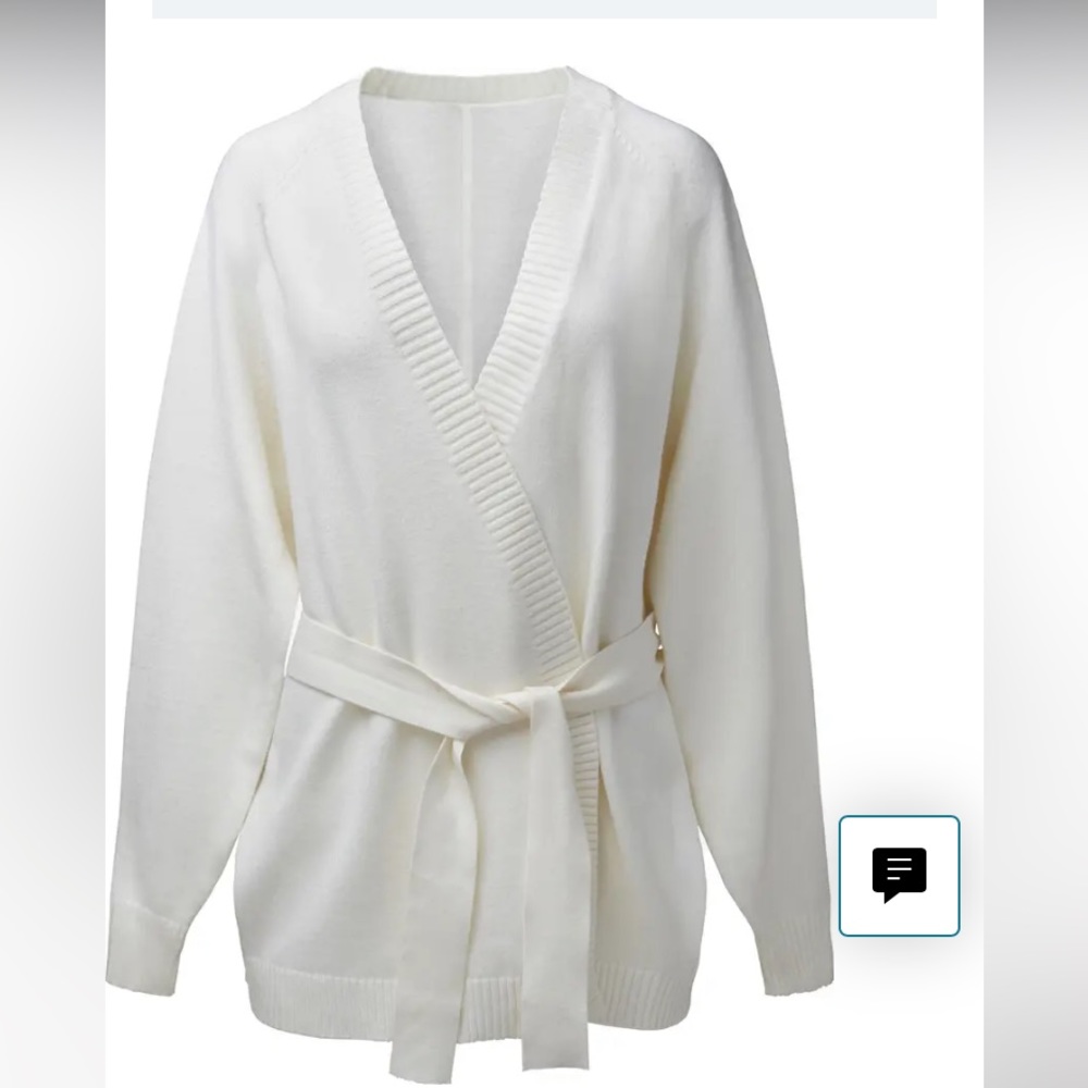 We Wore What Belted Summer Yarn Cardigan